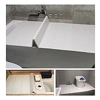 Bathtub Tray Multi-Function Bath Lid White Storage Stand PVC Thicker Can Place Toiletries (Color : L90cm, Size : W80cm)