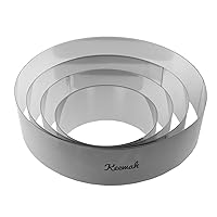 Round Mousse Cake Ring Set, 6/8/10/12 inch, 4 Piece, Stainless Steel