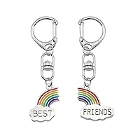 Best Friends Gifts for 2 Teens Girls Kids BFF Birthday Gifts Matching Rainbow Keychain for Women Christmas Gifts