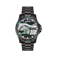 OLIKA Men Automatic Self-Wind Mechanical Luminous Silicone/Stainless Steel Band Sport Wrist Watch Skeleton Tourbillon Waterproof Business Clock