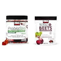 Force Factor ProbioSlim Apple Cider Vinegar Gummies with Organic, LactoSpore Probiotics & Total Beets Soft Chews with Beetroot, Nitrates, L-Citrulline, Grapeseed Extract