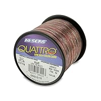 Quattro Monofilament Fishing Line - Low-vis 4 Color Camo, Strong & Durable Performance Saltwater Main Line