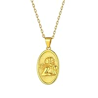 Sterling Silver Saint Christopher/Virgin Mary/Raphael/Jesus/Saint Benedict Pendant Necklace Religious Christian Jewelry for Women/Men, Customize Available