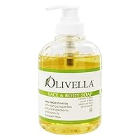 Olivella Virgin Olive Oil Face and Body Liquid Soap 10.14 oz (Pack of 2)