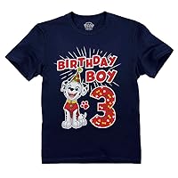 3rd Birthday Boy Shirt 3 Year Old Gift Paw Patrol Shirts for Toddler Kids Boys