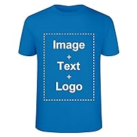 Custom T-Shirts for Men Women Unisex, Cotton Tee Shirts Customized Personalized with Photo Image Text Picture