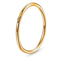 9K Solid Gold 20 Gauge Segment Nose Ring/Cartilage Earring- Rook Hoop/Daith Hoop/Tragus Ring/Helix Ring- Hinged Segment Ring