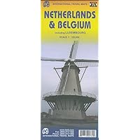 Netherlands, Belgium & Luxembourg Travel Reference Map 1:350,000