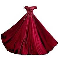 Off The Shoulder Prom Dresses for Juniors Lace Long Formal Party Ball Gown