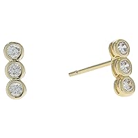 Kendra Scott Carmen Stud Earrings Gold White Crystal One Size