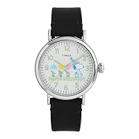 Standard x Peanuts Featuring Snoopy Happy Birthday 40mm Leather Strap Watch