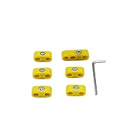 Spark Plug Wire Seperators, Yellow, 6 Piece Kit, Compatible with Dune Buggy
