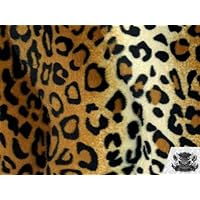 1 X Velboa Faux/Fake Fur Leopard Gold Fabric by The Yard