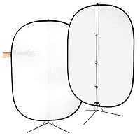 Fotodiox 5'x7' Collapsible Soft Diffuser Panel kit w/Stand, for Outdoor and Studio Lighting