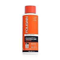 Foligain Triple Action Shampoo For Thinning Hair For Men with 2% Trioxidil | Hair Stimulating Shampoo | Men's Volumizing Shampoo (16oz), 15241