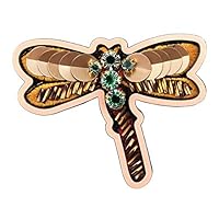 Fashion Glass Crystal Rhinestone Dragonfly Insect Pins Brooches for Women Vintage Stone Brooch Accessories