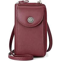 BROMEN Women Briefcase 15.6 inch Laptop Tote Bag with mall Crossbody Bag for Women Leather Cellphone Wallet Fashion Travel Shoulder Bag Red