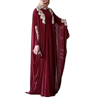 Women Dubai Kaftan Muslim Long Sleeve Dress Islamic Maxi Cocktail Gown Turkish Ramadan Arab Robe