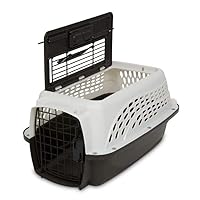 Two-Door Small Dog & Cat Carrier, Top or Front Loading, Made with Recycled Materials, 19 inches, For Pets up to 10 Pounds, Made in USA,White