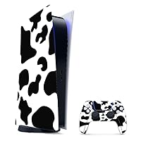 MightySkins Gaming Skin for PS5 / Playstation 5 Digital Edition Bundle - Cow Print | Protective Viny wrap | Easy to Apply and Change Style | Made in The USA