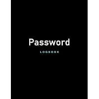 Password Logbook: Password Journal With Phone Book Black Frame 8.5