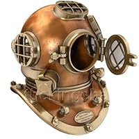 Federal Vintage U.S Navy Mark V Copper Brass Diving Divers Helmet Antique SEA Nautical