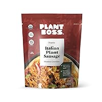 PLANT BOSS Italian Plant Sausage | Organic Meatless Crumbles | 15g Protein Per Serving | Soy-Free | 3.35 oz bag | Pack of 6