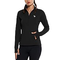 BALEAF Women's Fleece Running Jacket Half-Zip Cold Weather Gear Thermal Shirts Tops Athletic Pullover Workout Winter
