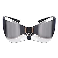Futuristic Sunglasses for Men Women Oversized Wrap Around Shield Fashion Superhero Chic Mask Sun Glasses Shades