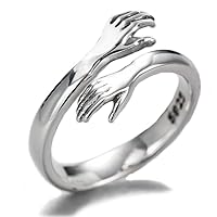 Original Come to My Arm 925 Sterling Silver Adjustable Hug Ring