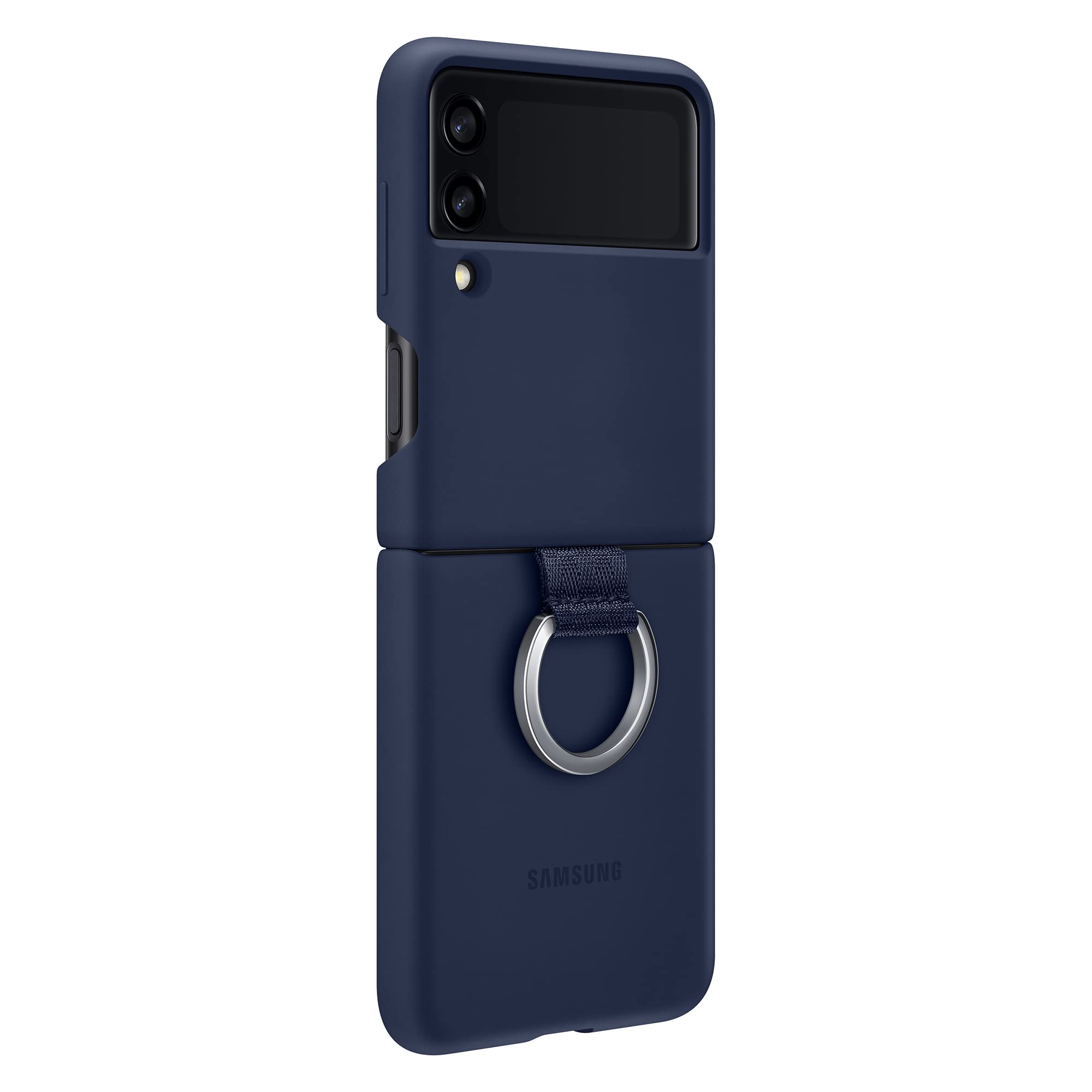 SAMSUNG Galaxy Z Flip3 Silicone Cover with Ring - Official Case - Navy