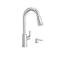 American Standard 7421300.075 Raviv Pull-Down Kitchen Faucet with Sprayer and Soap Dispenser Stainless Steel