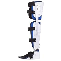 Knee Joint Fixed Brace Full Leg Brace, Adjustable Post Op Knee Support Immobilizer, Thigh Knee Ankle Foot Supports Orthosis,Right