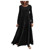 Women's Vestidos para Mujer Maxi Dress Long Sleeve Elegant Irregular Party Dress Dresses That Hide Belly Fat, S-2XL