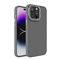 Shockproof Case for iPhone 15 Pro Max/15 Pro/15, Edge Anti-Slip Phone Cover with Screen Camera Protection Premium Frosted PC Case,Grey,15 Pro Max''