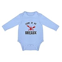 Baby Come at Me Breaux Crawfish Boil Long Sleeve Baby Infant Bodysuit Long Sleeves Romper Jumpsuits for Boy And Girl