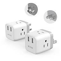 New Zealand Power Adapter & 2 Prong to 3 Prong Outlet Adapter