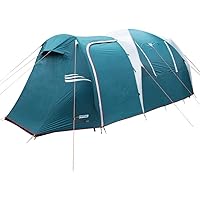 NTK Arizona GT 12 Person Tent for Family Camping | 20.6x10 ft Camping Tent with 2 Rooms, 2 Doors, 100% Waterproof Dome & Breathable Mesh | Outdoor Tent | 2500 mm Warm & Cold Weather Family Tent