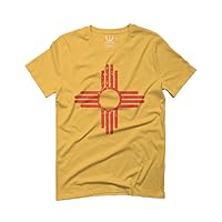 New Mexico Zia Sun Symbol Vintage State Flag for Men T Shirt