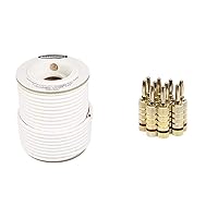 Amazon Basics 14-Gauge Speaker Wire Cable with Monoprice Gold Plated Banana Plugs