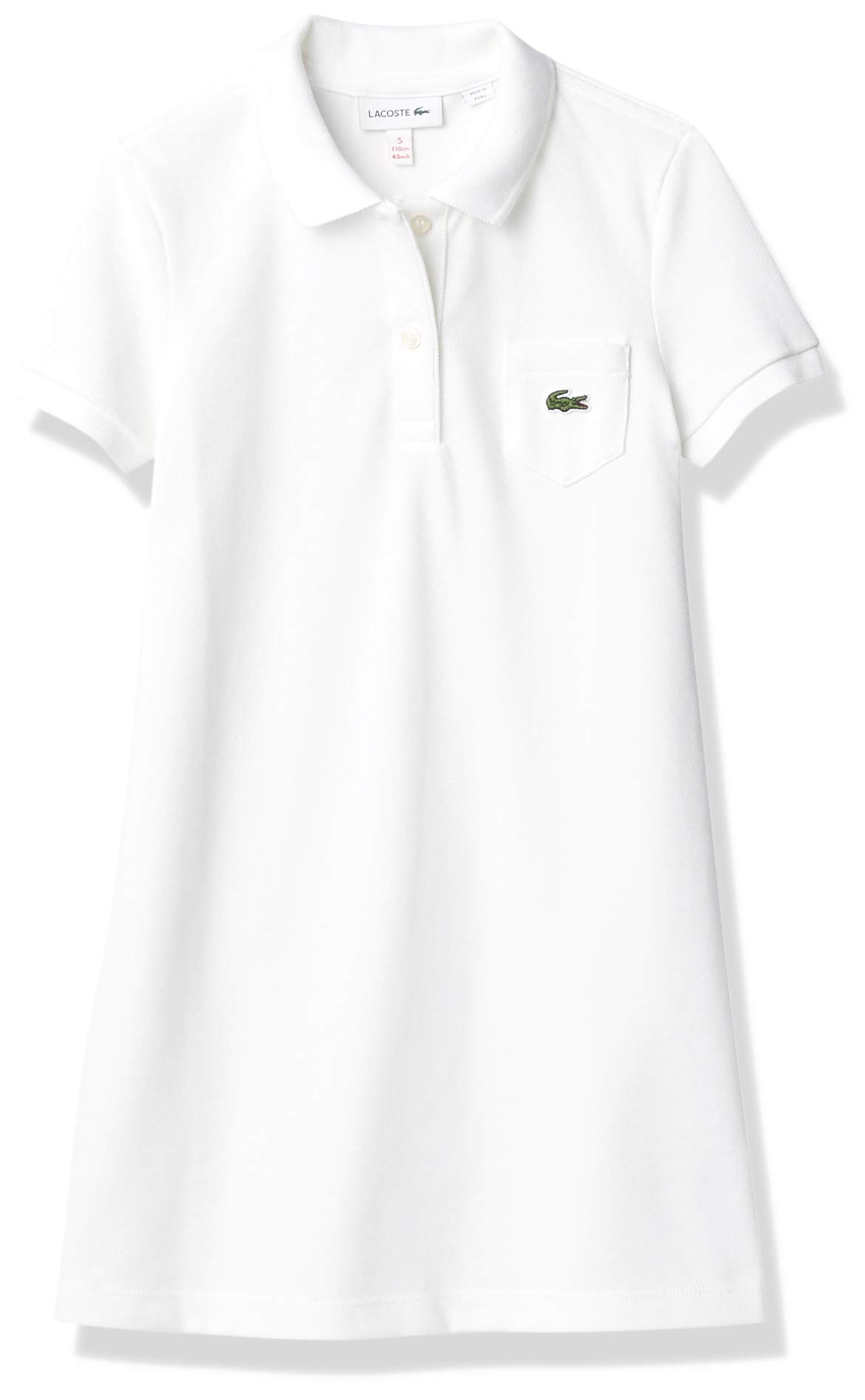 Lacoste Girls' Classic Pique Polo Dress with Pocket