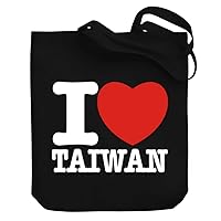 I love Taiwan Bold Font Canvas Tote Bag 10.5