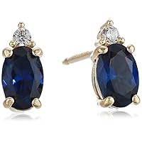Amazon Collection 18K Yellow Gold Plated Sterling Silver Stud Earrings