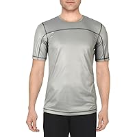 adidas Mens Fitness Workout Shirts & Tops Gray S