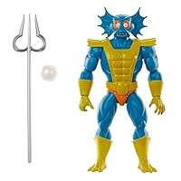 Masters of the Universe Origins Toy, Mer-Man Cartoon Collection Action Figure, 5.5-inch Aquatic MOTU Villain, Accessories & Mini-Comic
