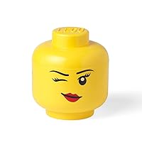 LEGO Large Winking Stackable Storage Head, Girl, 2 pieces