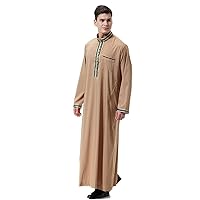 Floral Dress for Women, Applique Stand Middle Men's Arab Muslim Robe Muslim Clothes Girls Maxi Dress Long Slee