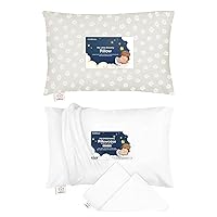KeaBabies Toddler Pillow with Pillowcase and Toddler Pillowcase for 13X18 Pillow - 13X18 Soft Organic Cotton Toddler Pillows for Sleeping - Organic Toddler Pillow Case for Boy, Kids