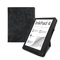 Case for Pocketbook Inkpad 4 7.8 inch PB700 eReader,Light Weight Slim Shockproof Kickstand Leather with Auto Sleep Hand Strap Cover Case for Pocketbook Inkpad 4 7.8 inch PB700 (Black)