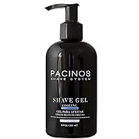 Shave Gel - Clear Cooling Gel with Aloe Vera, Prevents Skin Irritation & Moisturizes, All Hair Types, 8 fl. oz.
